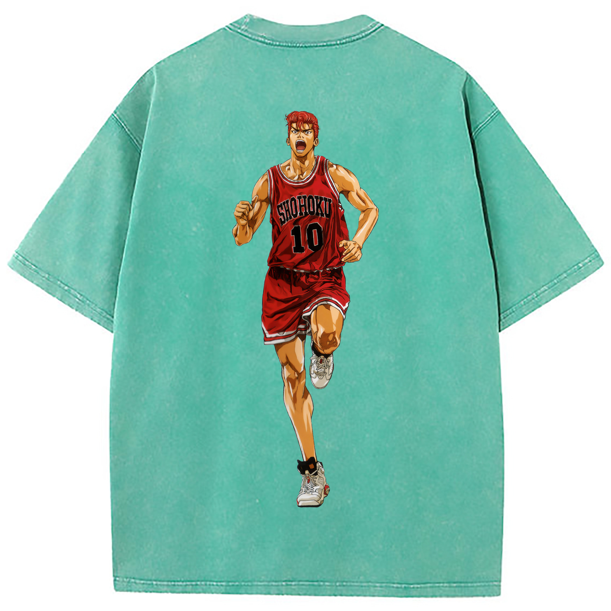 （画像用） SLAM DUNK／スラムダンク 綿100% ヴィンテージ風 半袖Tシャツ（背面プリント）